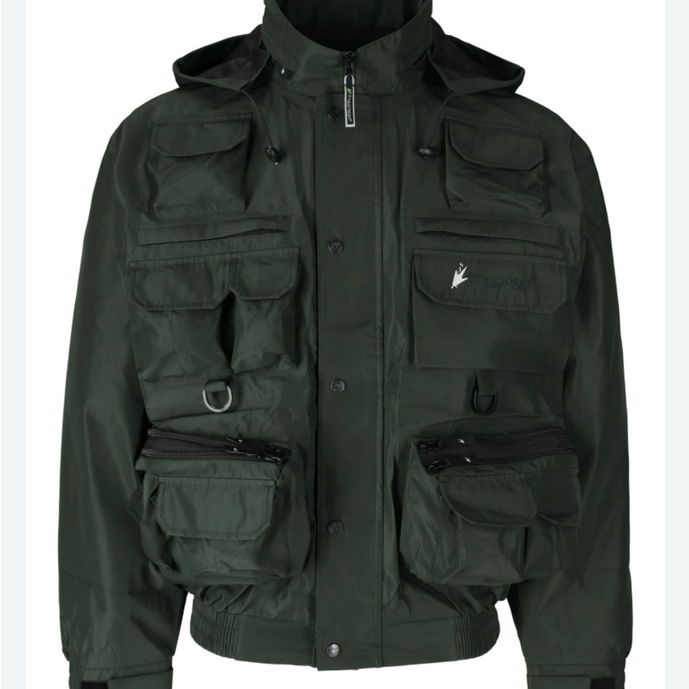 Men's Waterproof Dark Olive Multi-Pocket Field Jacket